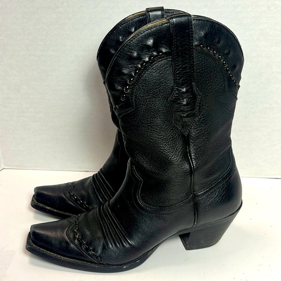 Ariat Shoes Ariat Womens Black Leather Deertan Sn 001367 Cowboy